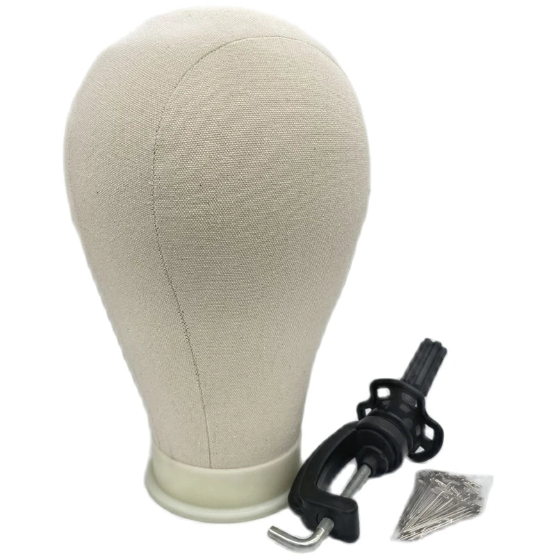 Canvas Block Head Training Mannequin wig Head Display Styling Mannequin Manikin Head Wig Stand wig head Stand Beauty World Shop
