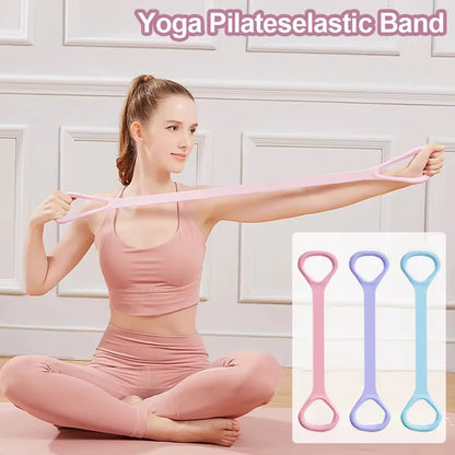 8 Fitness Workout Resistance Band Arm Back Shoulder Exercise Elastic Training Band Yoga Pilates Physical Therapy Equipment Beauty World Shop