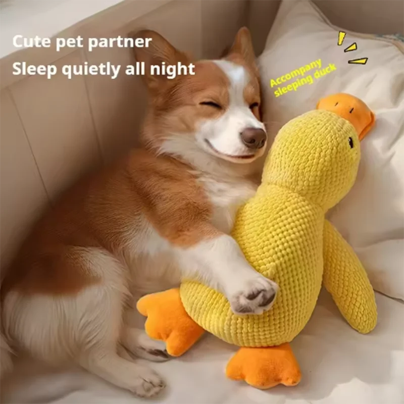 Cute dog Toy Stomping Duck Bite Resistant Grinding Teeth Cleaning Large Dog Interactive Entertainment Puppy Boredom Plush Toy Beauty World Shop