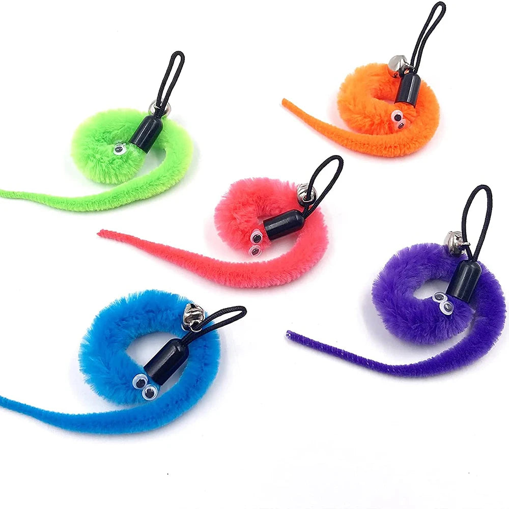 Replace Plush Cat Toy Accessories Worms Replacement Head Funny Cat Stick Pet Toys 5/10/6/11 Pcs Beauty World Shop