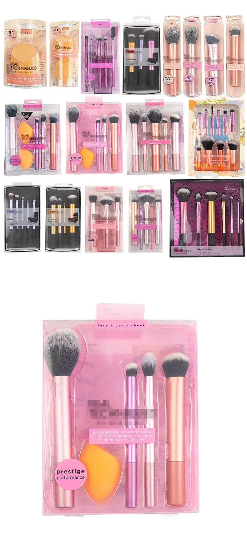 Popular Full Set of Makeup Brush Set Powder Blusher Brush Halo Dye Brush Eye Shadow Brush Beauty Egg Beauty World Shop