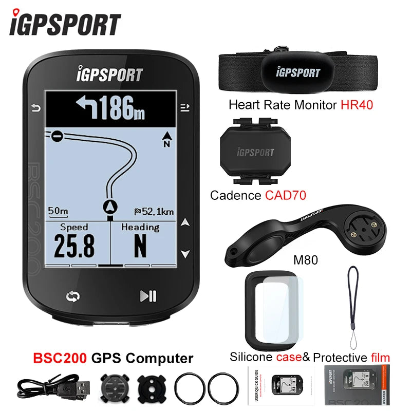 IGPSPORT BSC200 GPS Cycle bike Computer Wireless Speedometer Bicycle Digital ANT+ Route Navigation Stopwatch Cycling Odometer Beauty World Shop