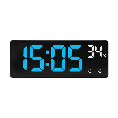 Creative Number Clock Color Nightlight Temperature Calendar Alarm Clock LED Large Number Electronic Clock Backlight Home Decor Beauty World Shop