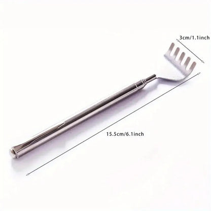 silvery Telescopic Back Scratcher,  Portable Extendable Stainless Steel  Scratchers for Men Women ，Mothers Gifts，Gifts For Men，G Beauty World Shop