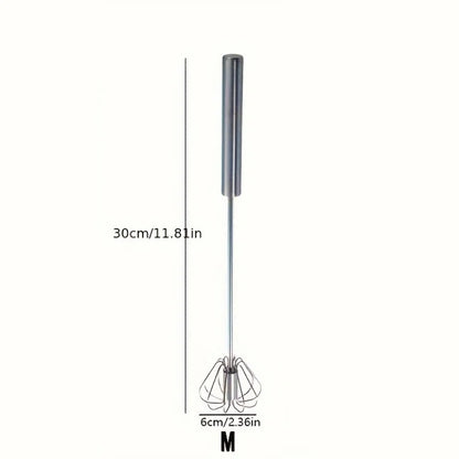 Stainless Steel Egg Beater Durable Semi-Automatic Mixer for Effortless Egg Cream Mixing Stirring and Beating for Kitchen Baking Beauty World Shop