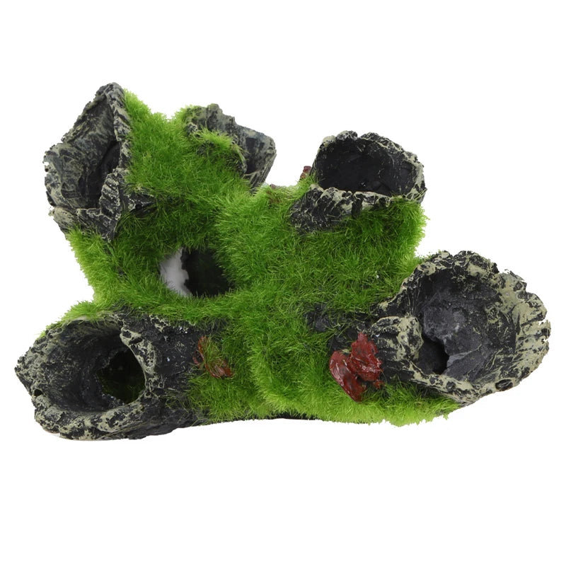 Resin Breeding Hiding Cave Simulation Shrimp Cave House Decorative Props Tree House Shelter Crafts Arts for Aquarium Landscaping Beauty World Shop
