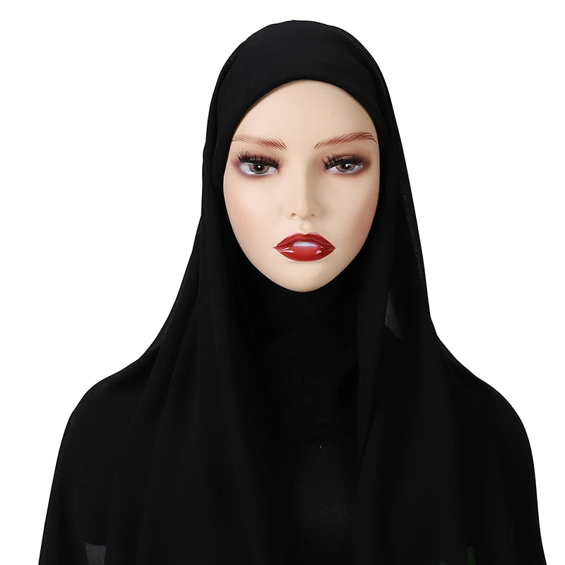 Full Cover Inner Muslim Chiffon Hijab Instant Scarf Islamic Cap Head Wear Caps Underscarf Bone Bonnet Headcover Beauty World Shop