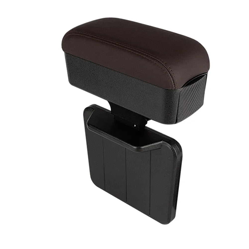 Height Adjustable Car Center Console Gap Storage Organizer with Liftable Tray Elbow Support Armrest Pad for SUV Sedan Beauty World Shop
