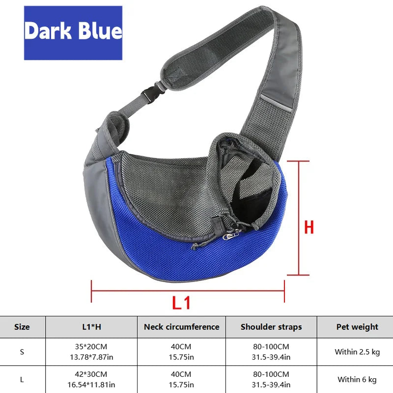 1Pc Dog out backpack,Dog Sling Carrier Breathable Mesh Travel Crossbody Bag For Puppy Cat Hiking Camping Beauty World Shop