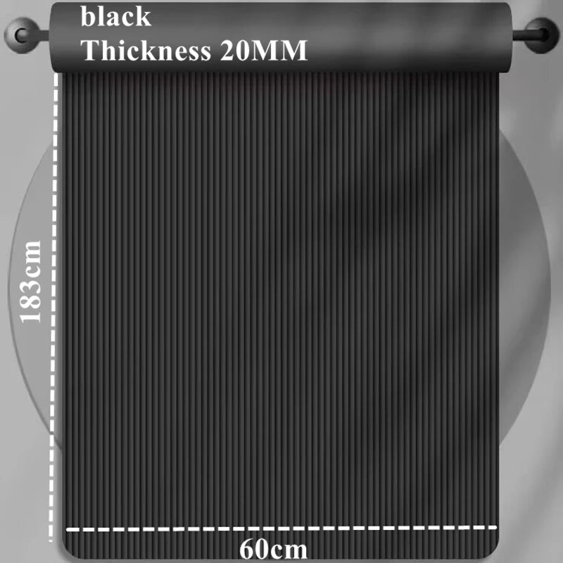 20MM 183×60cmThick Yoga Mats Anti-slip Sport Fitness Mat Blanket for Exercise Yoga and Pilates Gymnastics Mat Fitness Equipment Beauty World Shop
