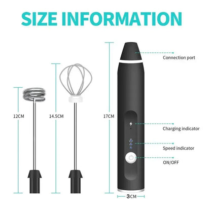 Portable Electric Milk Frothers Handheld Blender USB Mini Coffee Maker Whisk Mixer Cappuccino Cream Egg Beater Food Blender Beauty World Shop