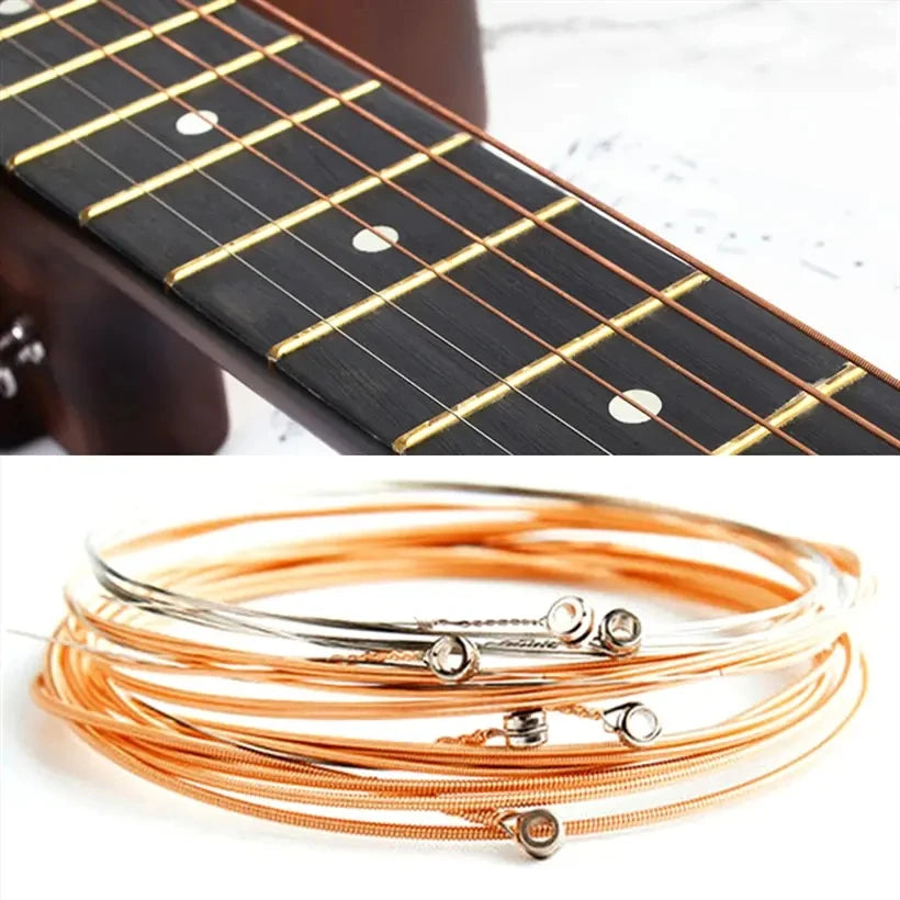 1 SET 6 Pieces Copper Guitar Strings 1-6 for Classical Classic Steel Wire Classic Acoustic Folk Guitar Parts Accessories Beauty World Shop