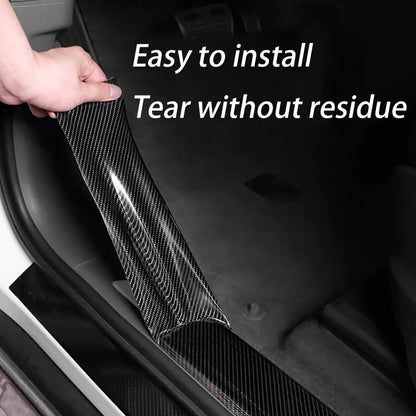 1-10m Nano Carbon Fiber Car 3D Tape Sticker Door Mirror Paste Protector Strip DIY Protection Protective Film Waterproof Adhesive Beauty World Shop