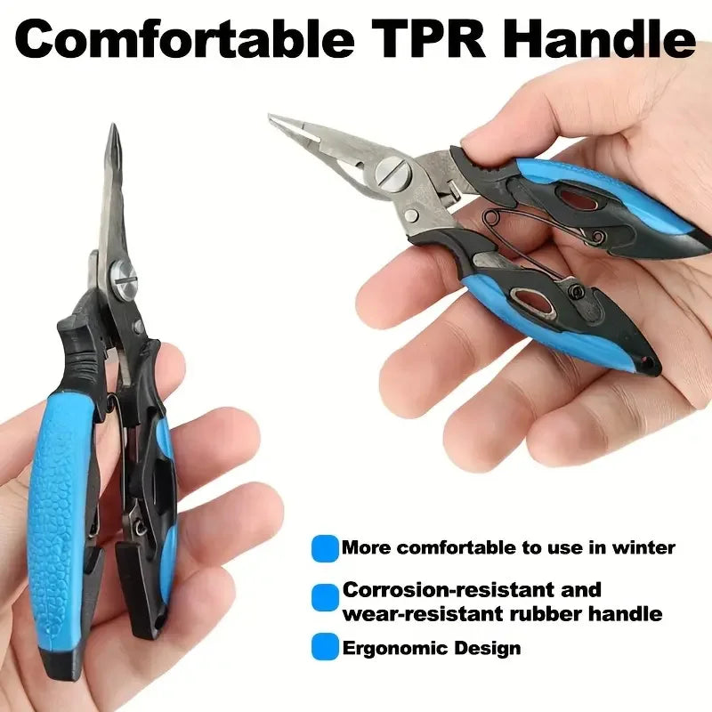 New Multifunctional Fishing Pliers Accessories 420 Stainless Steel Body Scissors Line Cutter Hooks Remover Outdoor Fishing Tools Beauty World Shop