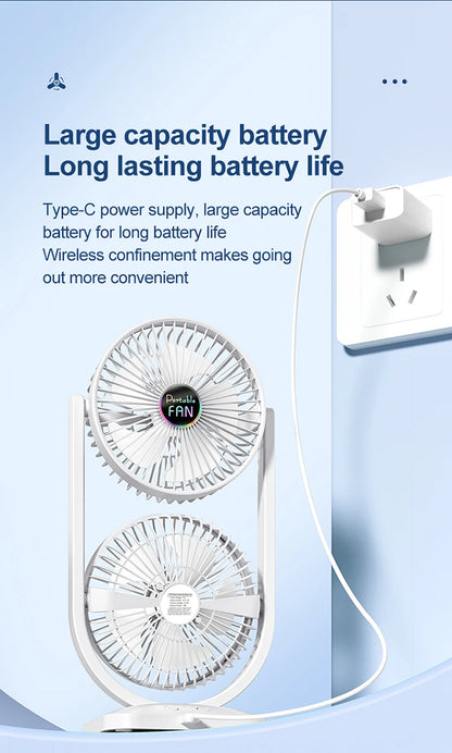 USB Charging Desktop Fan Portable Rotatable Desktop Electric Fan Suitable For Outdoor Picnic Student Dormitory Office Home Use Beauty World Shop