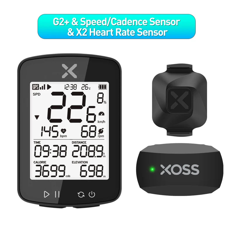 XOSS G2 Plus Bike Computer Wireless GPS Cycling Speedometer Waterproof ANT+ Cadence Speed Smart Bicycle Odometer Roadbike MTB Beauty World Shop