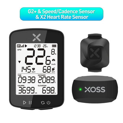 XOSS G2 Plus Bike Computer Wireless GPS Cycling Speedometer Waterproof ANT+ Cadence Speed Smart Bicycle Odometer Roadbike MTB Beauty World Shop
