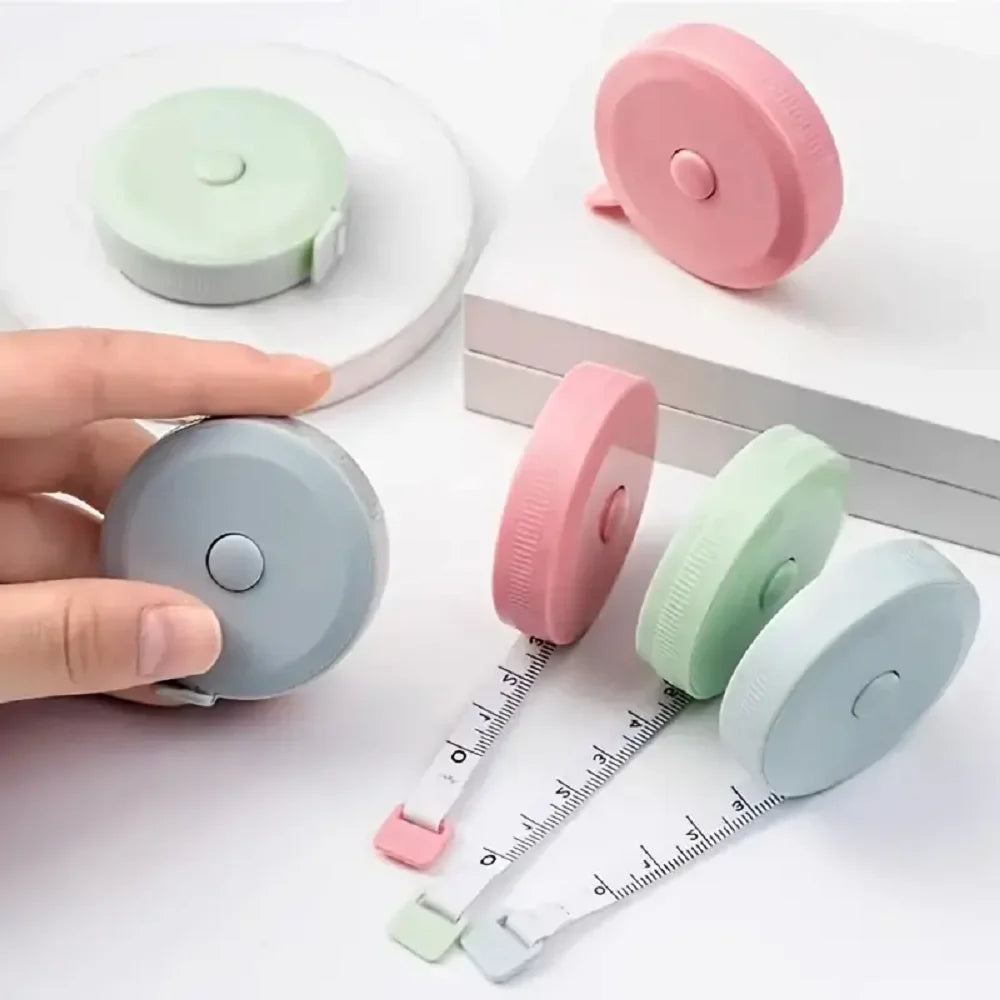 150 cm Cute Mini Soft Tape, Automatic Shrinking Tape Measure, Material Tape Measure, Plastic Tape Measure Beauty World Shop