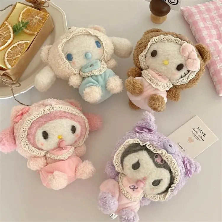 Kawai Latte Kuromi My Melody Cinnamoroll Nipple Baby 10Cm Plush Doll Pendant Ornaments Cute Gift Beauty World Shop