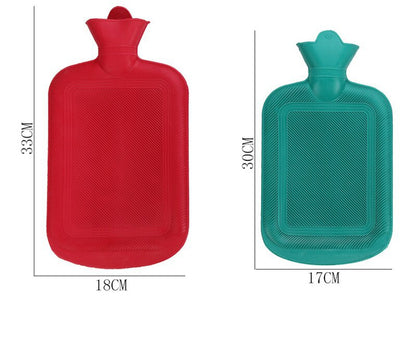 500/1000/1750/2000ML Thick Hot Water Bottles Winter Warm for Girls Women Pain Relief Bed Hand Feet Hot Water Bag Color Random Beauty World Shop