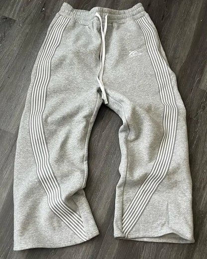 Casual Grey Embroidered Trousers Y2k Running Lace Chandelier Trousers Functional Tactics Camouflage for Men and Women Beauty World Shop