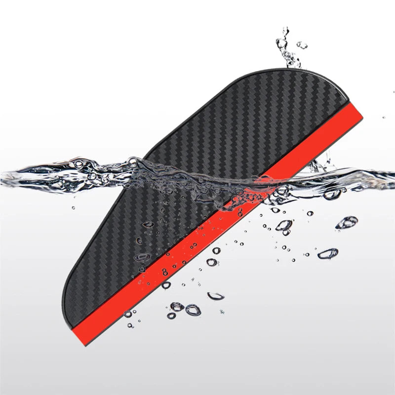 2Pcs Carbon Fiber Car Rearview Mirror Rain Shield Eyebrow Flexible Car Rearview Mirror Rain Shield Protector Eyebrow Rain Cover Beauty World Shop