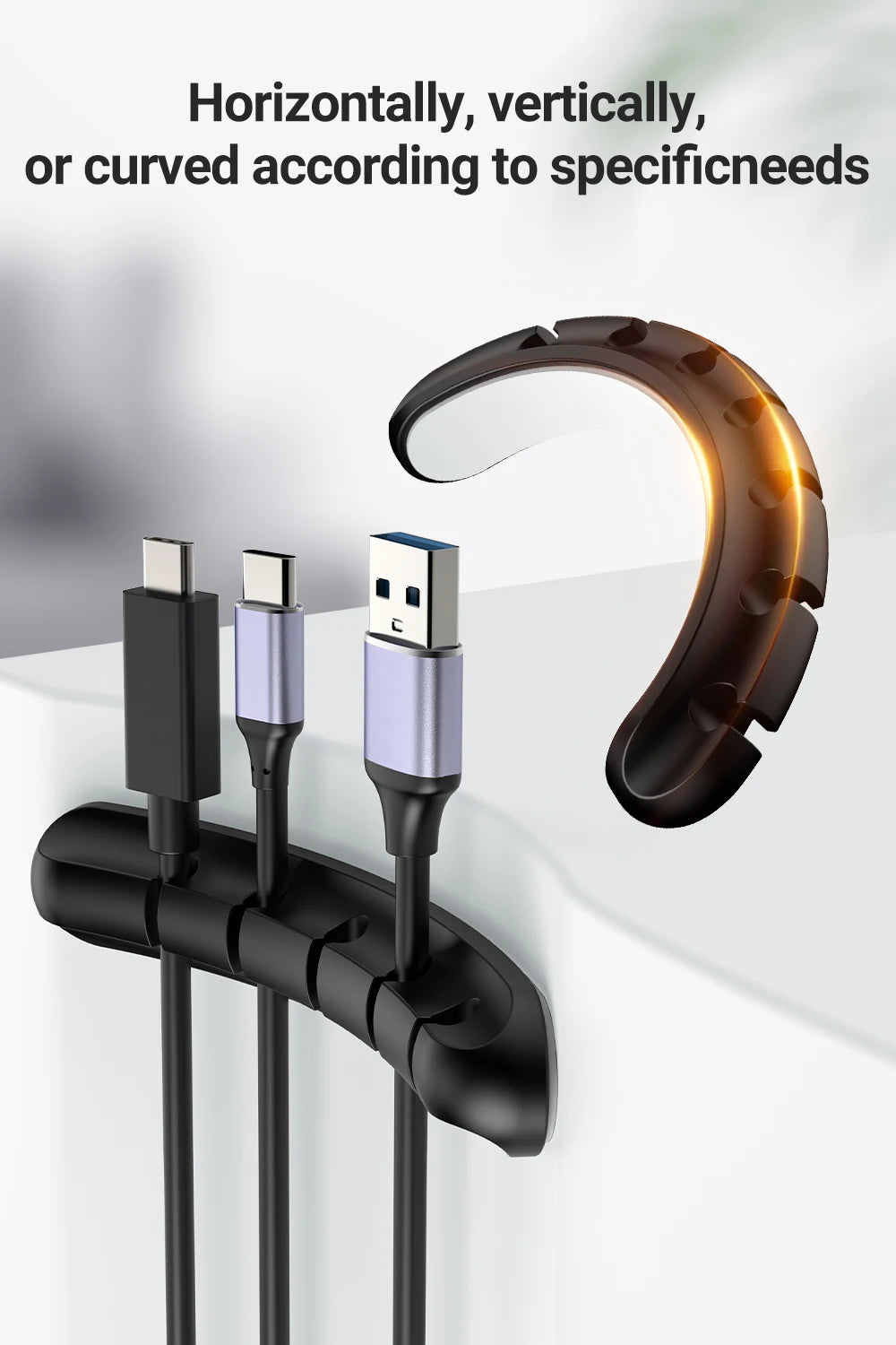 Adhesive Cable Holder Clips Cord Management Wire Organizer for Desktop USB Charging Cable Nightstand Power Cord Mouse Cable Beauty World Shop