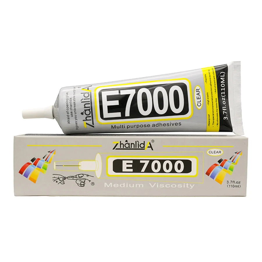 E7000 Glue Clear Contact DIY Cloth Fibre Fabric Adhesive Multipurpose for Wedding Dress Leather Bag Diamond Glass Beauty World Shop