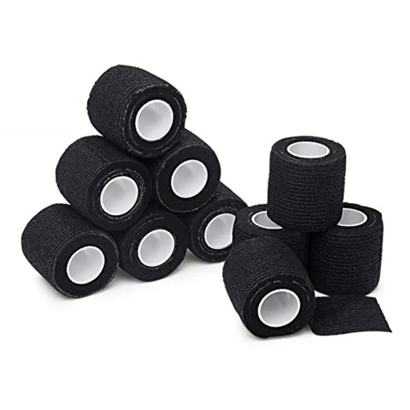 Wholesale Black Tape Tattoo Handle Bandage Anti-slip Athletic Nonwoven Waterproof Disposable Self-adhesive Elastic Bandage Beauty Trend Shop
