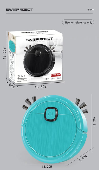 3-in-1 Smart Sweeping Robot Vacuum Mop 4000pa Strong Suction Washable Mop For Pet Hair Hard Floor Ideal Home Kitchen Room 2025