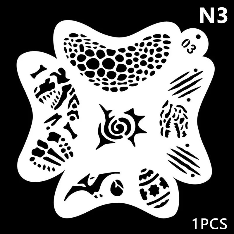 Stencils For Body Painting Face Art Stamps Temporary Tattoos Reusable Stencils Plastics Beauty World Shop