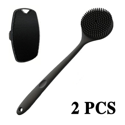 3-piece Bath brush set Soft silicone bath brush with non-slip handle, easy to clean and rinse, perfect for use in the bath Beauty World Shop