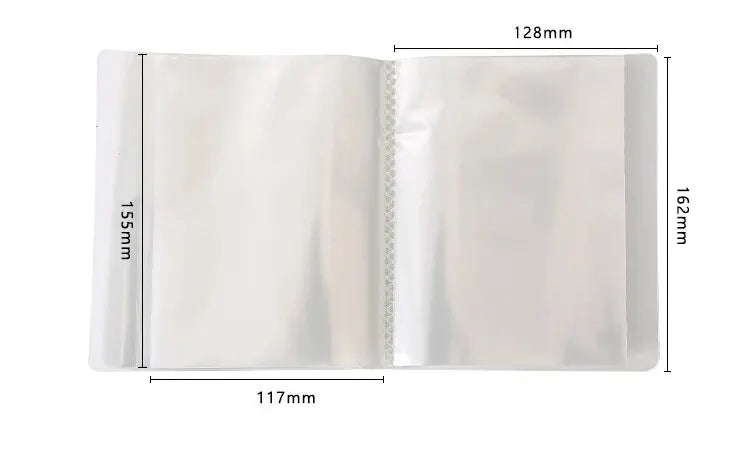 40pcs/book A6 Storage Booklet Simple Large-Capacity Waterproof Photo Storage Book High Quality PP Material Beauty World Shop