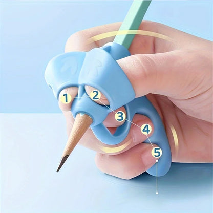 4pcs Grip Pen Corrector Set Writing Corrector Soft Rubber Writing Posture Grip Pen Handwriting Aid Correction Tool Beauty World Shop