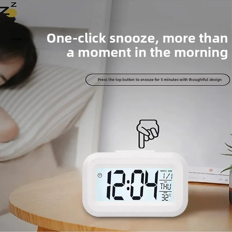Alarm Clock Digital Clock LED Electronic With Backlight Snooze Calendar For Home Office Desktop Table Screen Display Watch Beauty World Shop