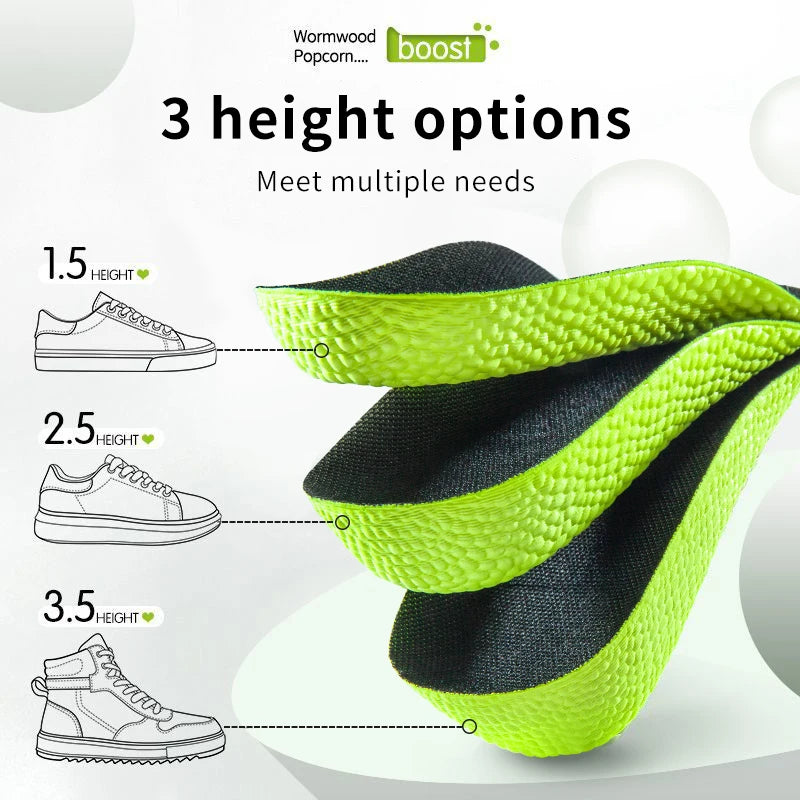 Memory Foam Height Increase Insoles for Men Women Shoes Flat Feet Arch Support Orthopedic Insoles Sneakers Heel Lift Care Insole Beauty World Shop