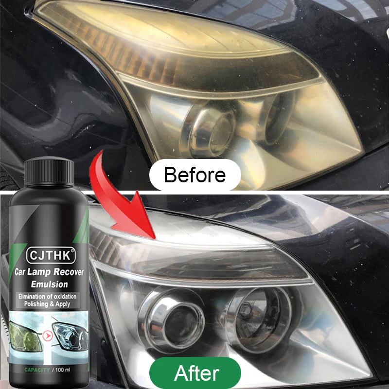 Car Headlight Restoration Polishing Kits Headlamp Scratch Remover Repair Cleaning Paste Remove Oxidation Headlight Polish Liquid Beauty Fashion