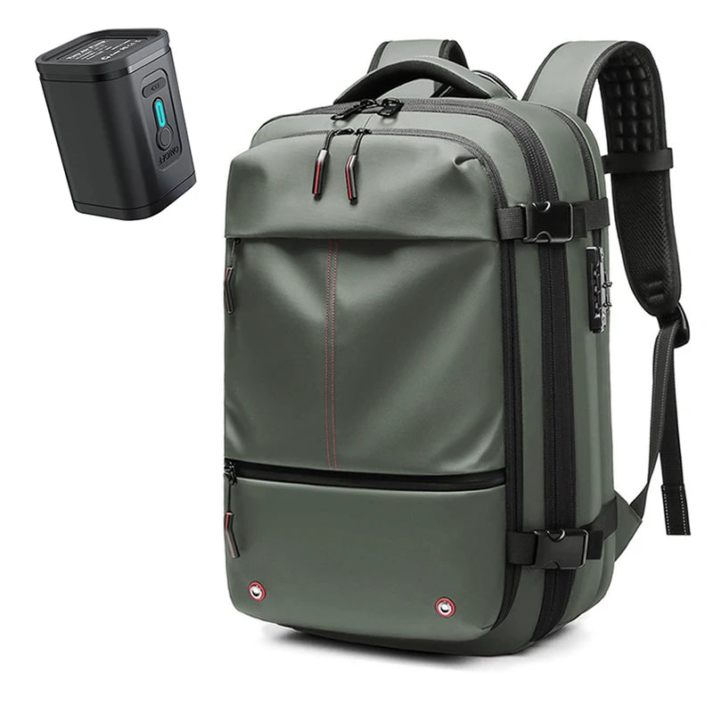 Travel Men 17 Inch Laptop Backpack Vacuum Compression Backpack Business Large Capacity School Backpack Expand Outdoor Backpack Beauty World Shop