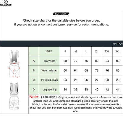 YKYWBIKE Cycling Bib Shorts Men Outdoor Wear Bike Ride 6 Hours Padded Riding Bib Tights Bicycle Men's Cycling Clothing Mtb Short Beauty World Shop