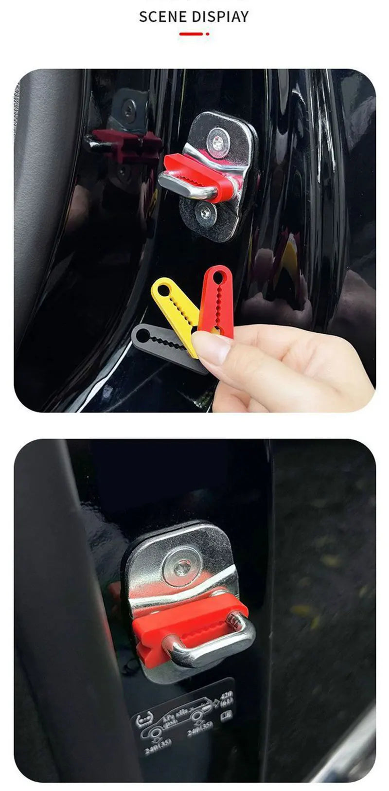1/4pcs Car Door Shock Absorber Universal Car Door Buckle Soundproof Deadener Damper Cushion Anti-Vibration Buffer Pad 2026 New Beauty World Shop