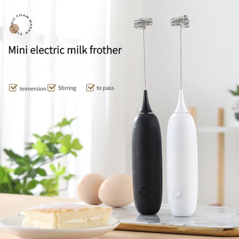 1PC Battery Model Handheld Egg Beater Froth Mixer Kitchen Automatic Coffee Milk Foaming Mixer Kitchen Whisk Tools Beauty World Shop
