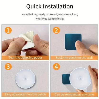 1pc Motion Sensor Night Light - Wireless LED Detector Lamp for Bedroom, Staircase, Closet, and Room Decor- Beauty World Shop