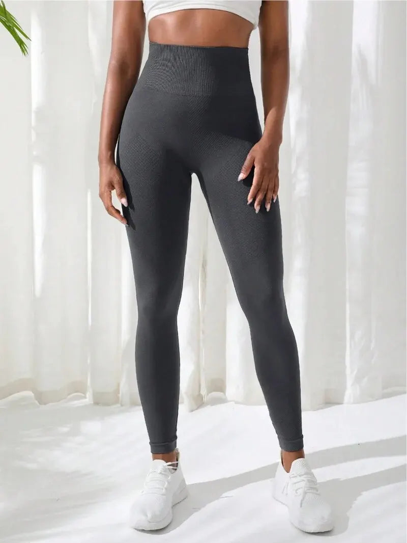 Women Pants Gym Yoga Seamless Sports Clothes Stretchy High Waist Athletic Exercise Fitness Leggings Beauty World Shop