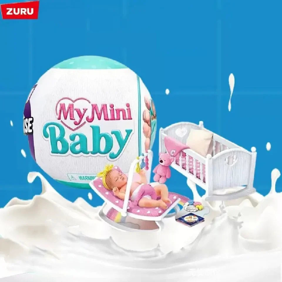 Zuru 5 Surprise Mini Brands Toys My Mini Baby Surprise Doll Cute Gift Miniature Toy Decoration Birthday Gift for Kids Toys Beauty World Shop