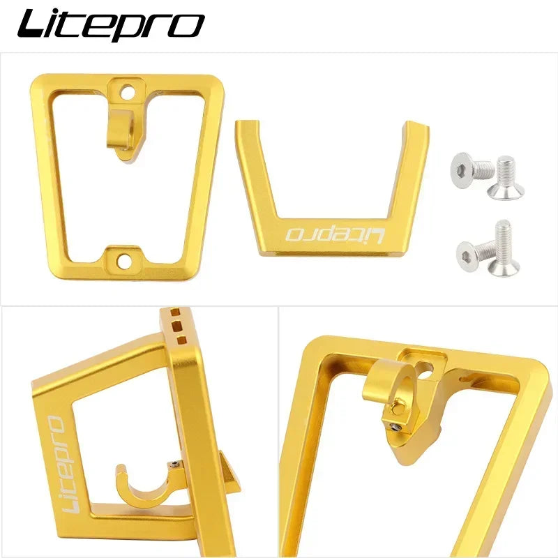 LP Folding Bike Front Bag Carrier Block Bracket 2 Holes Mounting Suitable For Brompton Folding Bike Front Carrier Mount Adapter Beauty World Shop