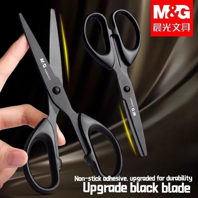 Black Blade Scissors, Sharp Multi-Color Household & Office Small Scissors, Paper Cutting Stationery for Handmade Crafts DIY Beauty World Shop