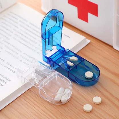 Pill Cutter Box Portable Drug Box Tablet Cutter Splitter Medicine Pill Holder Pill Cutter Box Beauty Trend Shop