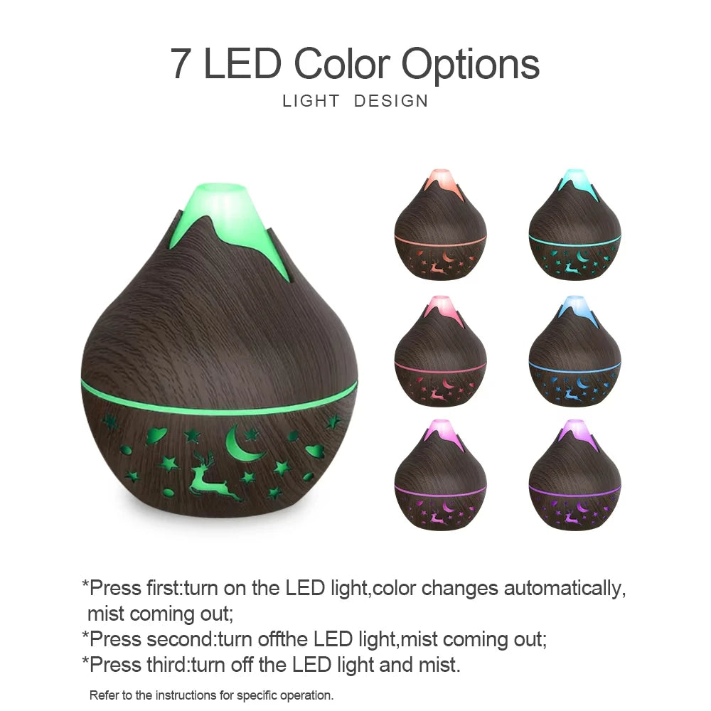 USB Ultrasonic Cool Mist Sprayer Essential Oil Fragrance 200ml Mini Home Wood Grain Air Humidifier Electric Air Aroma Diffuser Beauty World Shop