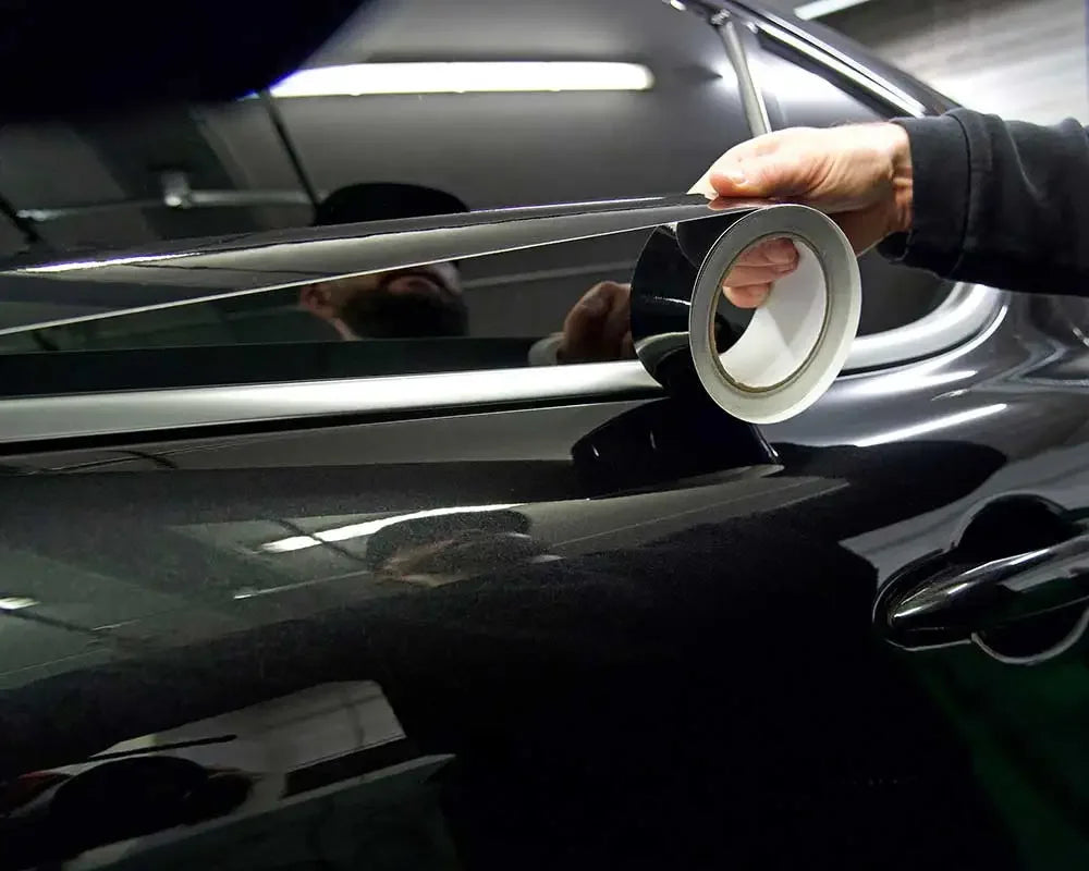 Glossy Black Vinyl Wrap Strip Tape Car Wrap Foil For Window Trim Door Protection Film Beauty World Shop