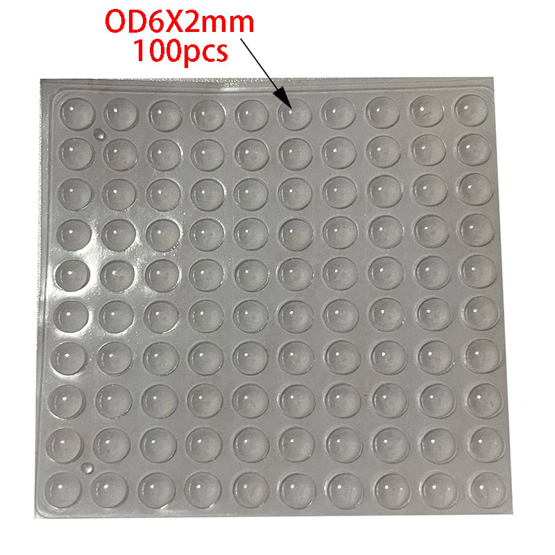 100Pcs Soft Silicone Rubber Anti Slip Bumpers Feet Pads Damper Buffer Cabinet Bumpers Silicone Furniture Pads Drawer Door Pad Beauty World Shop